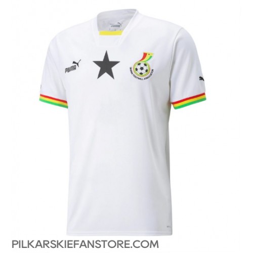 Tanie Strój piłkarski Ghana Koszulka Podstawowej MŚ 2022 Krótkie Rękawy